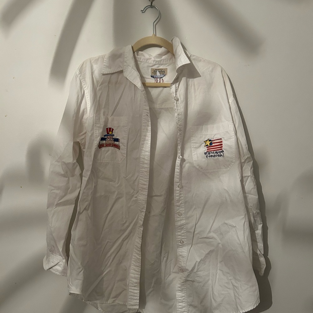 St. John's Bay Cream Button-Up Shirt